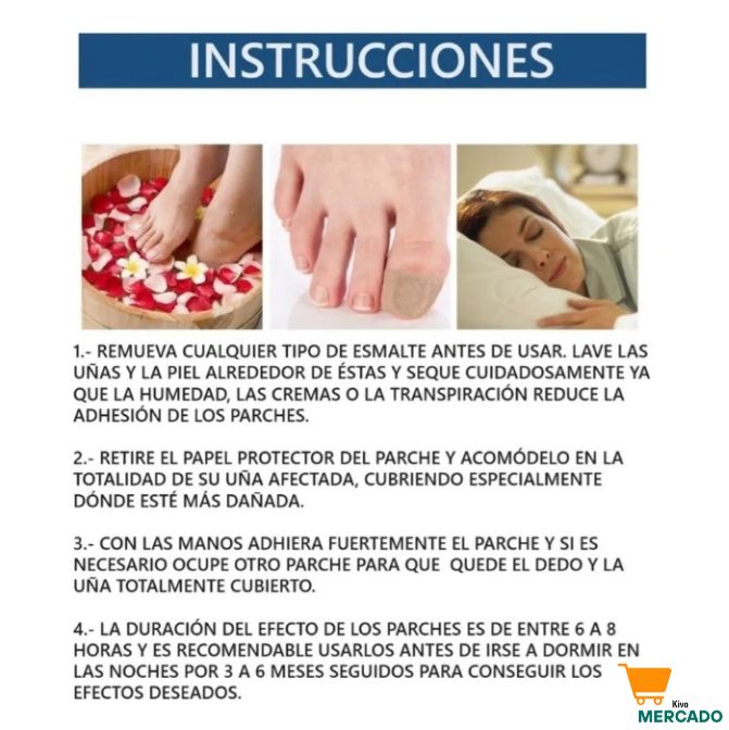 3 x 1 Parches para uñas - Elimina Hongos sin esfuerzo (48 parches en total)