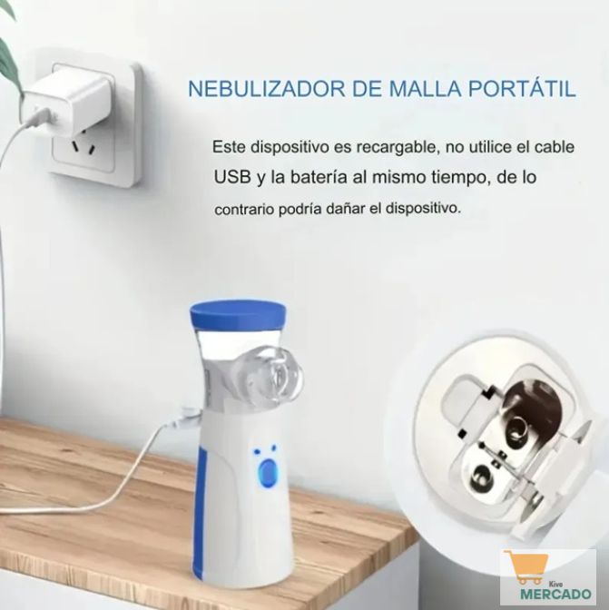Nebulizador Portátil Silencioso para Niños y Adultos – Alivio Rápido en Cualquier Lugar