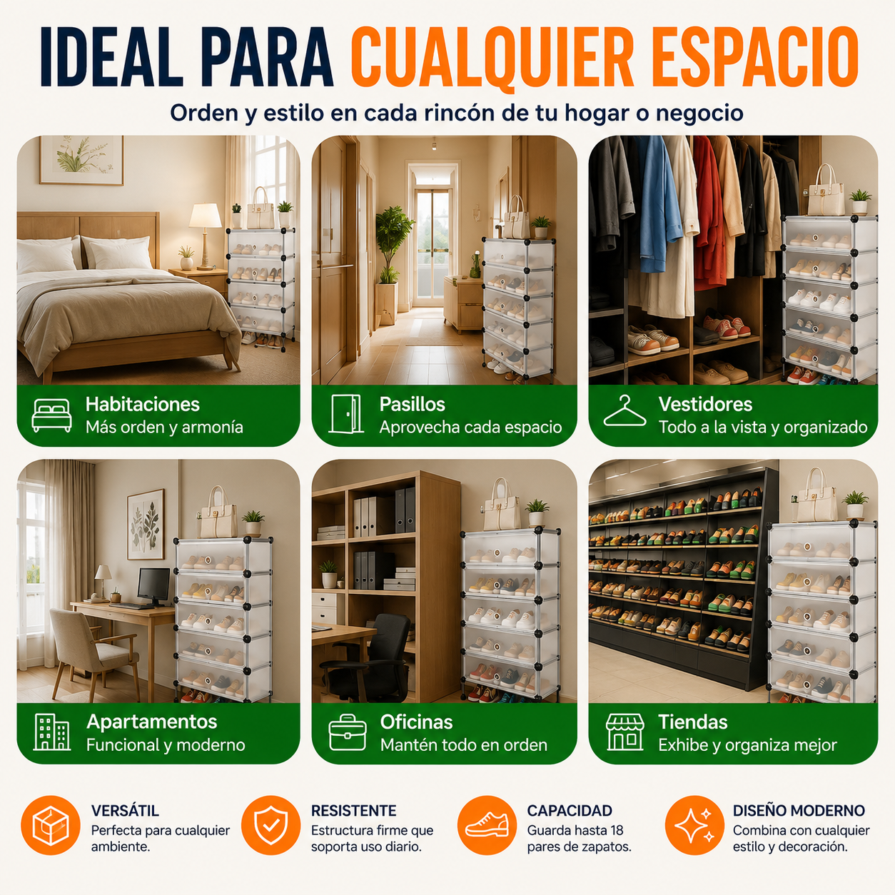 OrdenMax™ – Zapatera Premium 6 Niveles
