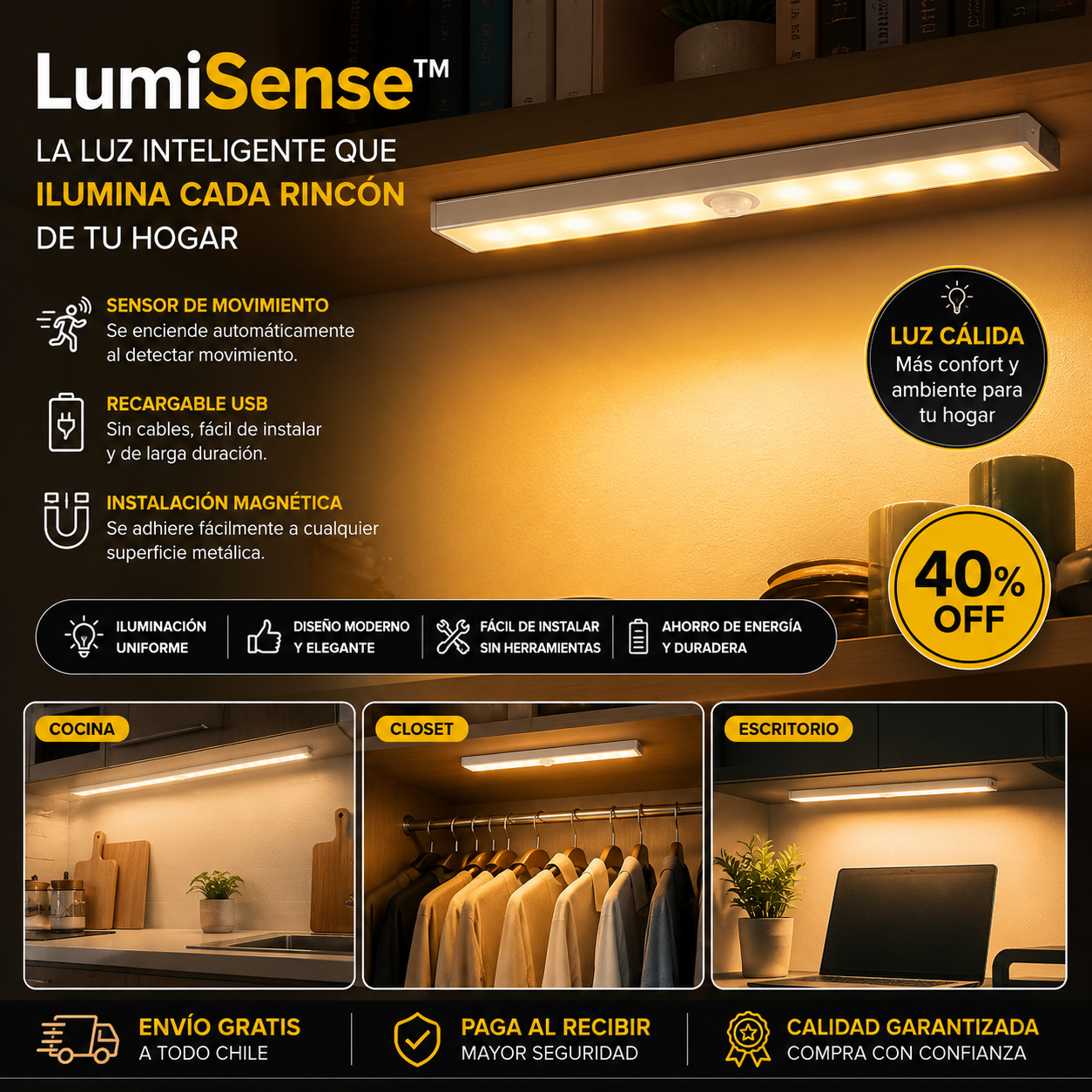 LumiSense™ – La luz inteligente que ilumina cada rincón de tu hogar.