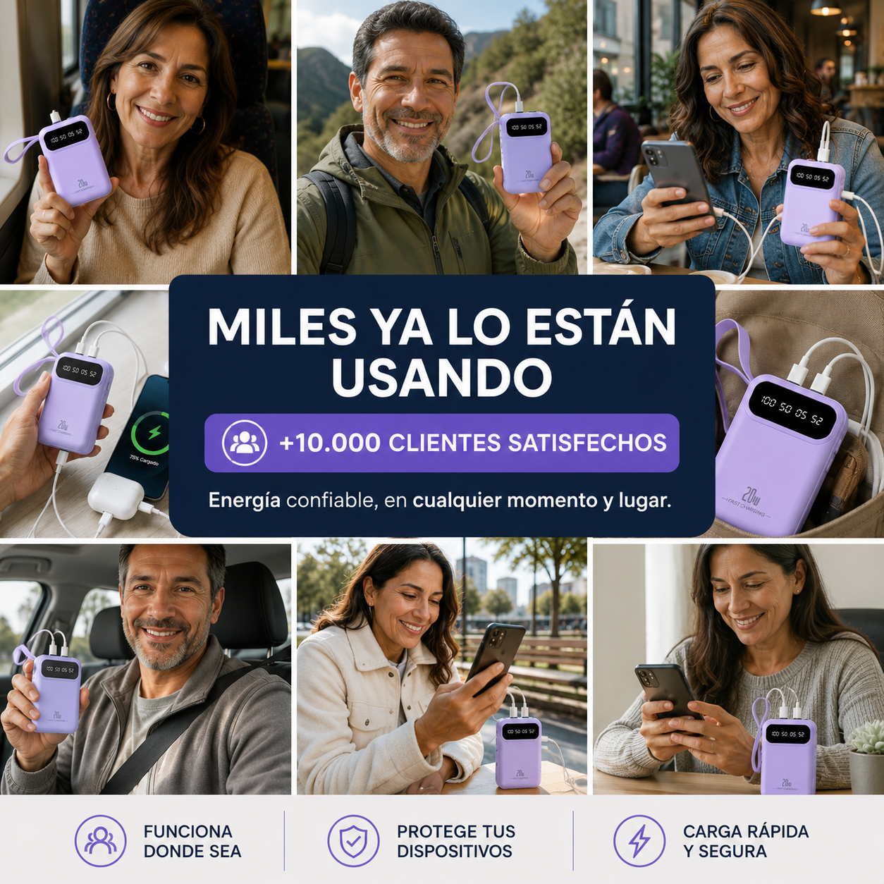 VoltPack™ | Batería Portátil 4 en 1 de Carga Rápida