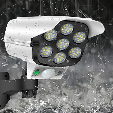 Foco Solar Tipo Camara de Vigilancia - Con sensor de movimiento y a prueba de agua