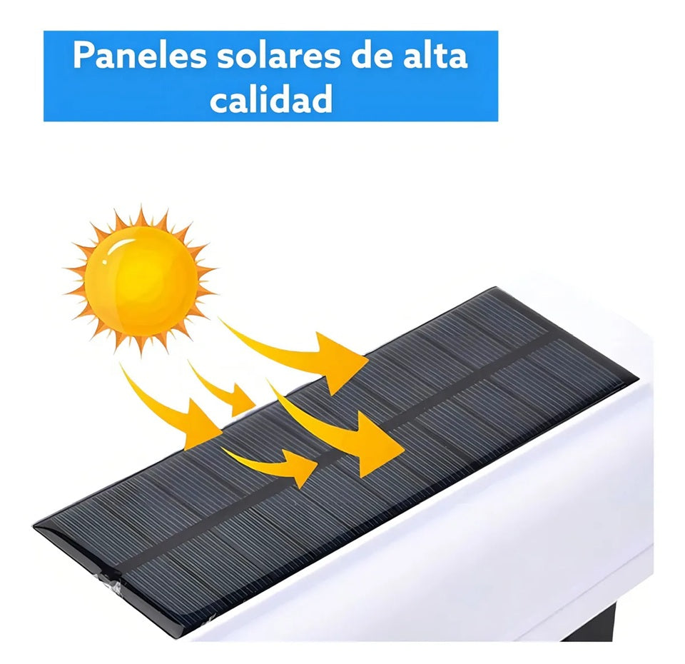 Foco Solar Tipo Camara de Vigilancia - Con sensor de movimiento y a prueba de agua