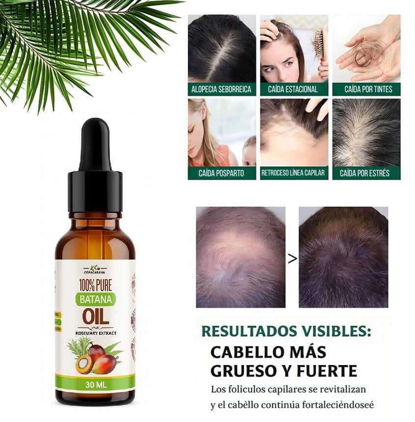 Aceite Batana 100% puro + Romero - Fortalece y estimula el recimiento natural del cabello