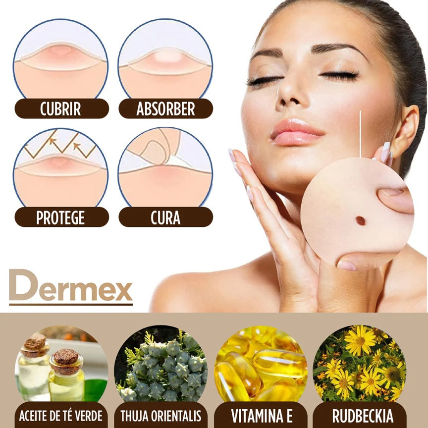 DERMEX™ - Parche para eliminar Lunares y Verrugas Fácil, Rápido y Sin Dolor Desde Casa (144 unidades )