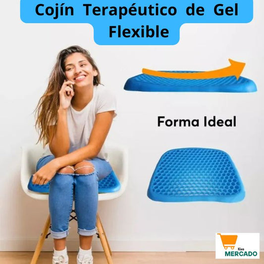 Cojín Terapéutico de Gel Flexible – Alivio inmediato – Siéntate cómodo durante horas