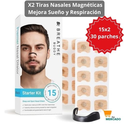 X2 Tiras Nasales Magnéticas - Mejora Sueño y Respiración👃💨 (30 PARCHES)