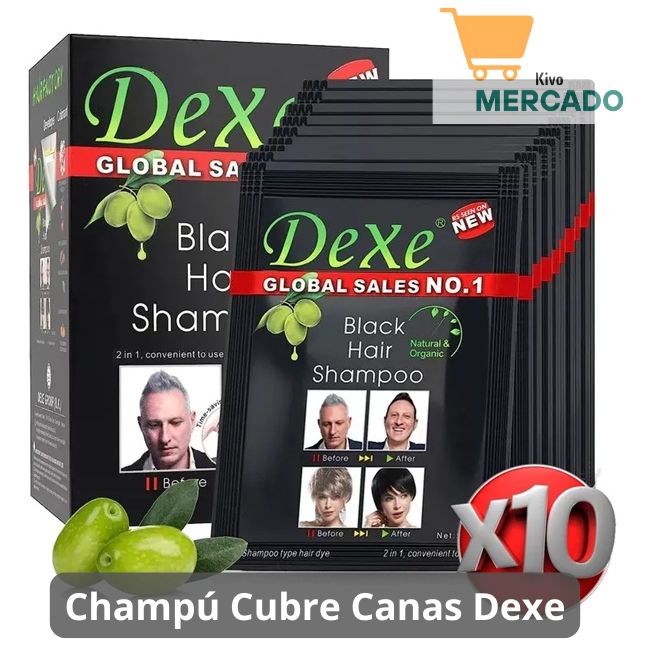Shampoo Cubre Canas Dexe - Te hará lucir más joven + ENVÍO GRATIS 🧤🪮👩👨