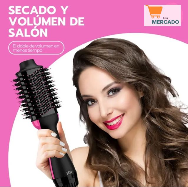 Cepillo Secador 3 en 1 - Seca, Moldea y Da Volumen en Minutos🌬️✨