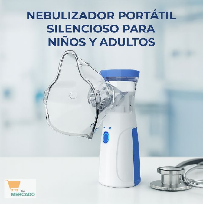 Nebulizador Portátil Silencioso para Niños y Adultos – Alivio Rápido en Cualquier Lugar