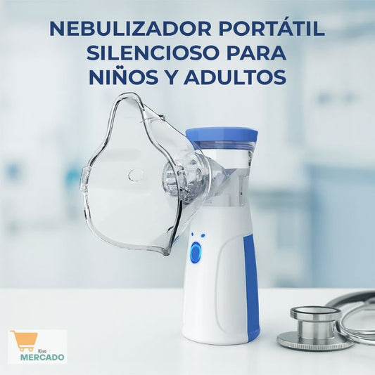 Nebulizador Portátil Silencioso para Niños y Adultos – Alivio Rápido en Cualquier Lugar
