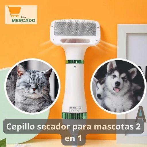 Cepillo Y Secador De Mascotas🐶🐱 2 En 1