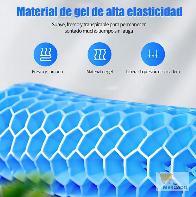 Cojín Terapéutico de Gel Flexible – Alivio inmediato – Siéntate cómodo durante horas