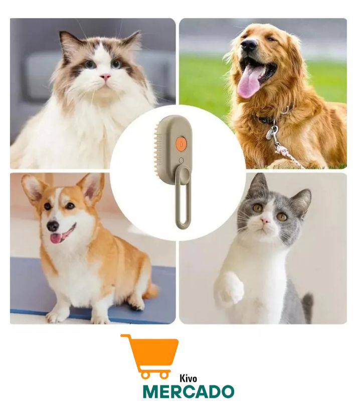 Cepillo de vapor 3 en 1 para Perros y Gatos