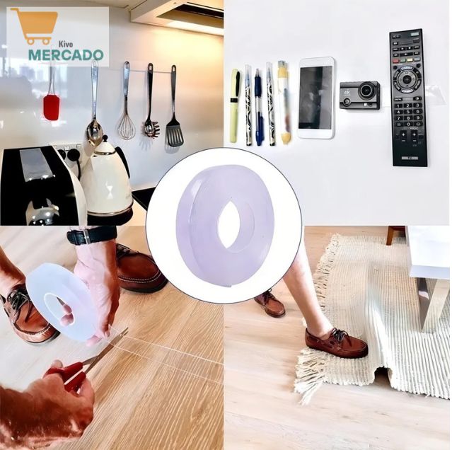 PROMO 3x1 Cinta Magic Tape -  Doble Faz Lavable Y Reutilizable✨☝️