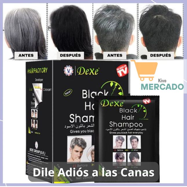 Shampoo Cubre Canas Dexe - Te hará lucir más joven + ENVÍO GRATIS 🧤🪮👩👨