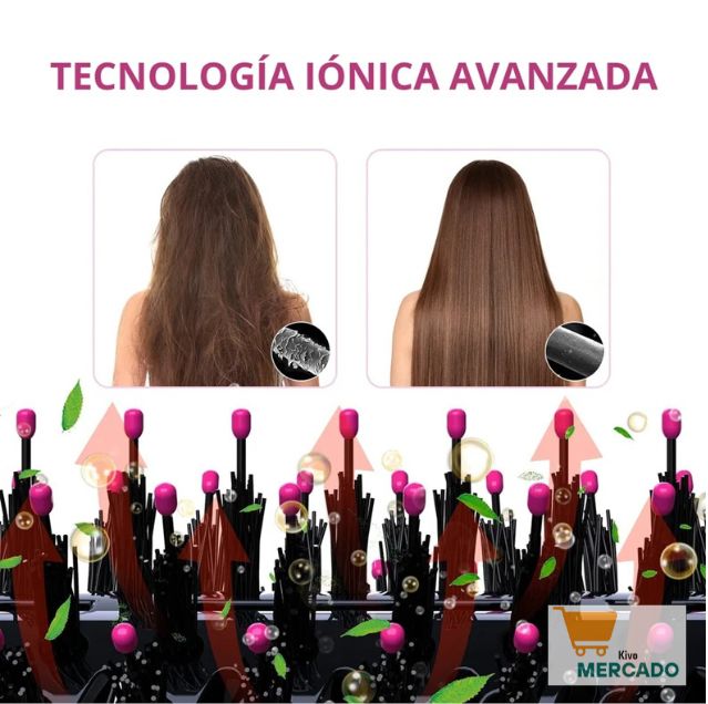 Cepillo Secador 3 en 1 - Seca, Moldea y Da Volumen en Minutos🌬️✨