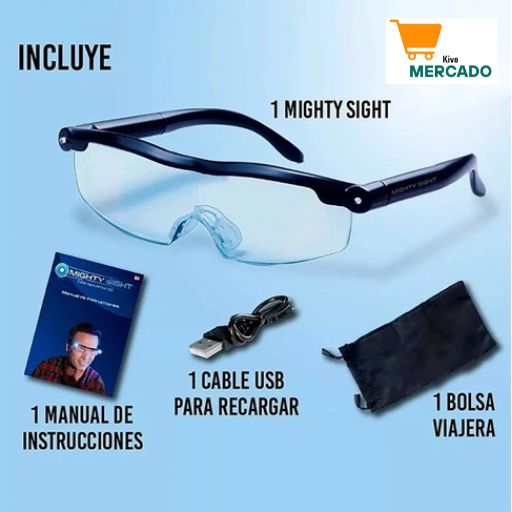 👓GAFAS LED CON AUMENTO DE 160%⚡✨
