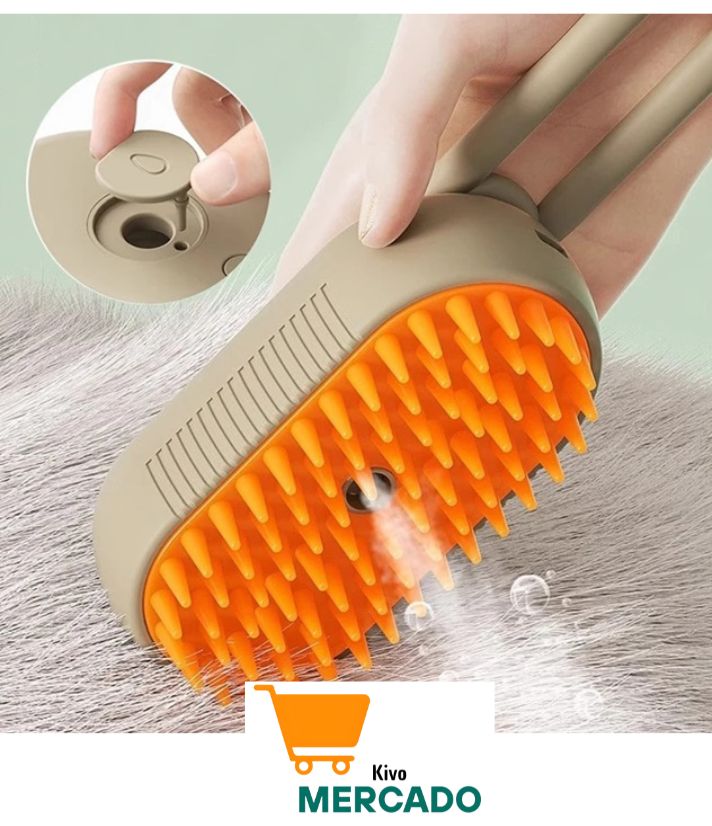 Cepillo de vapor 3 en 1 para Perros y Gatos