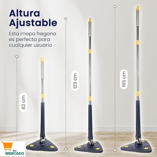 🪣🫧MOPA TRIANGULAR 360🫧🪣– 3 en 1: para Suelos, Ventanas, Azulejos y Esquinas