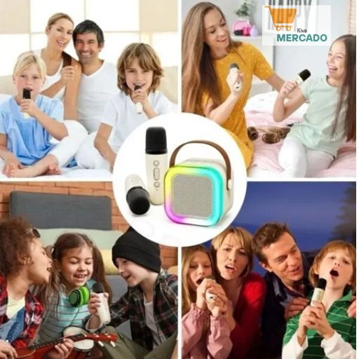 Micrófono Karaoke - Mini Altavoz LED🎤🎶👩‍🎤