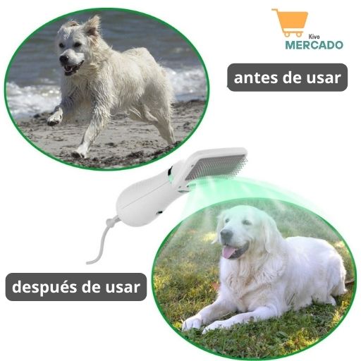 Cepillo Y Secador De Mascotas🐶🐱 2 En 1