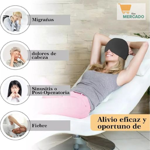 Gorro Anti Migraña FRIO/CALOR - Dile Adiós a los Dolores de Cabeza