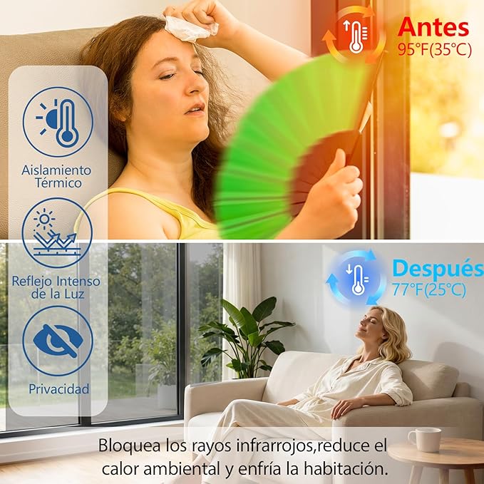 VINIL ANTI UV EFECTO ESPEJO - Tamaño 60 cm x 5 Metros