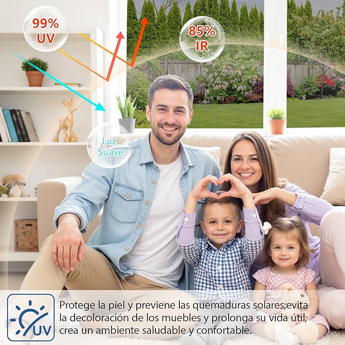 VINIL ANTI UV EFECTO ESPEJO - Tamaño 60 cm x 5 Metros