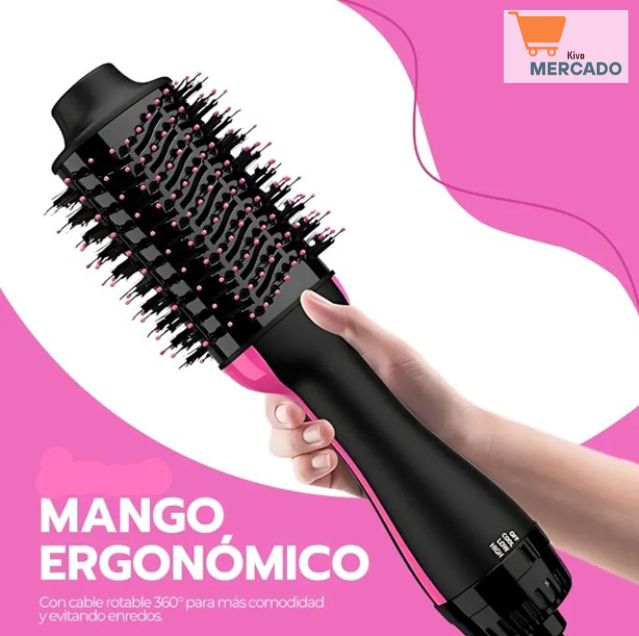 Cepillo Secador 3 en 1 - Seca, Moldea y Da Volumen en Minutos🌬️✨