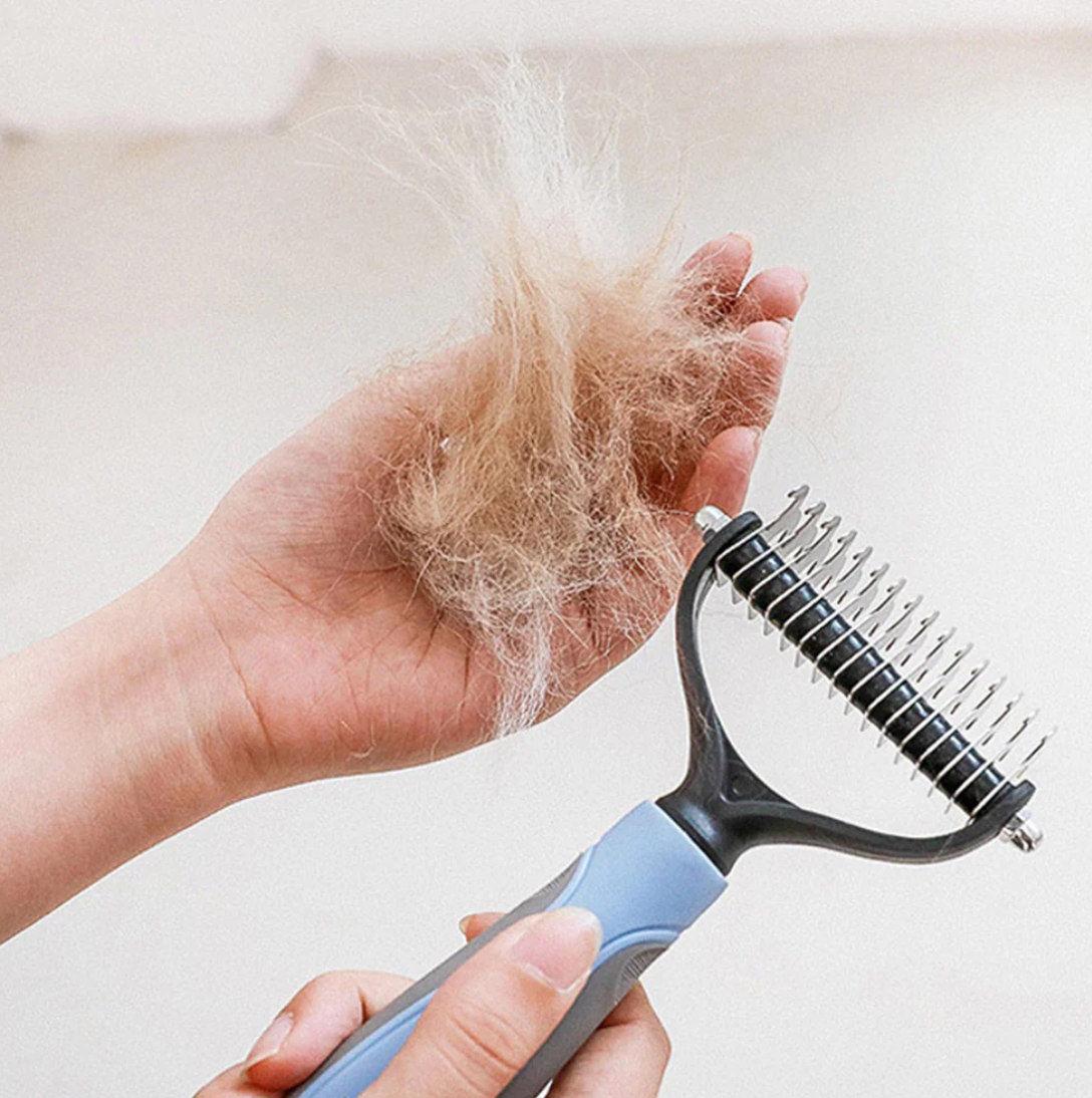 Cepillo Profesional para Desenredar – Pelo Suave y Libre de Nudos en Mascotas ✨💖