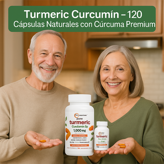 Turmeric Curcumín – 120 Cápsulas Naturales con Cúrcuma Premium💊🫚✨