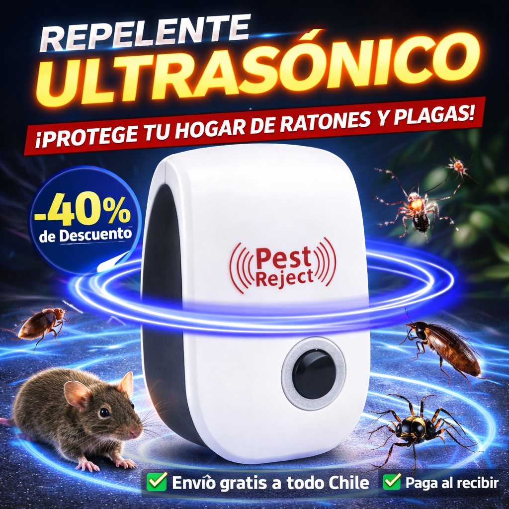 Repelente Ultrasónico - ¡Protege tu Hogar de Ratones y Plagas!