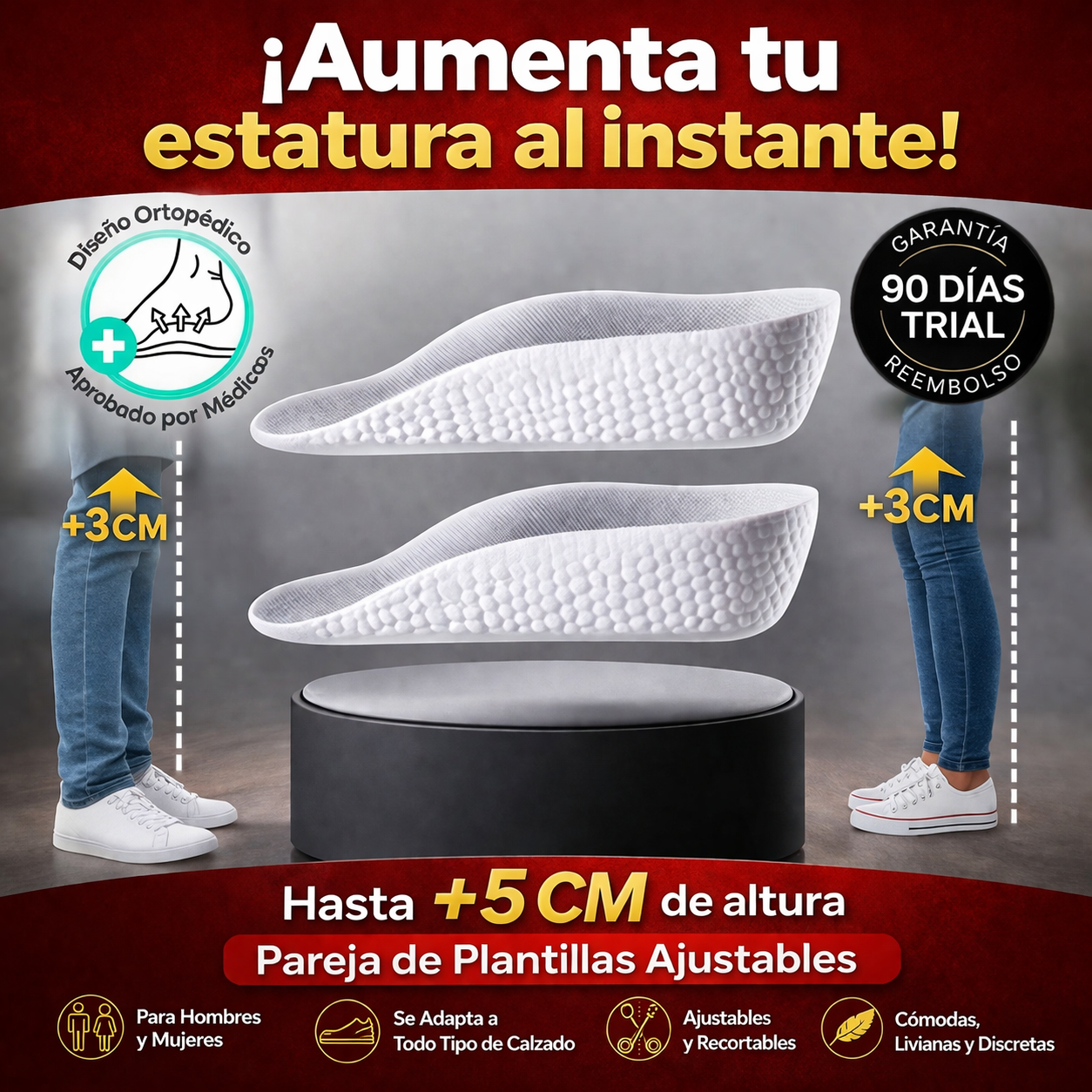 PLANTILLA AUMENTA ALTURA ORTOPEDICA