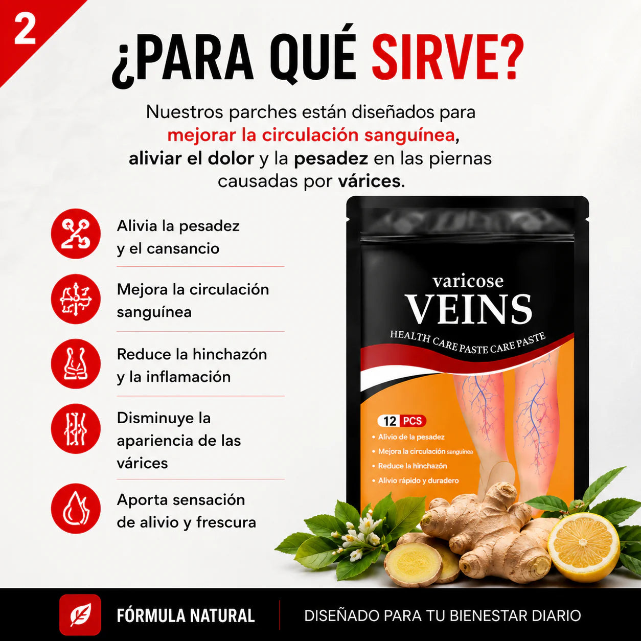 Pack 24 Parches Varices™ Alivio Diario, Sensación de Ligereza y Bienestar Desde la Primera Aplicación