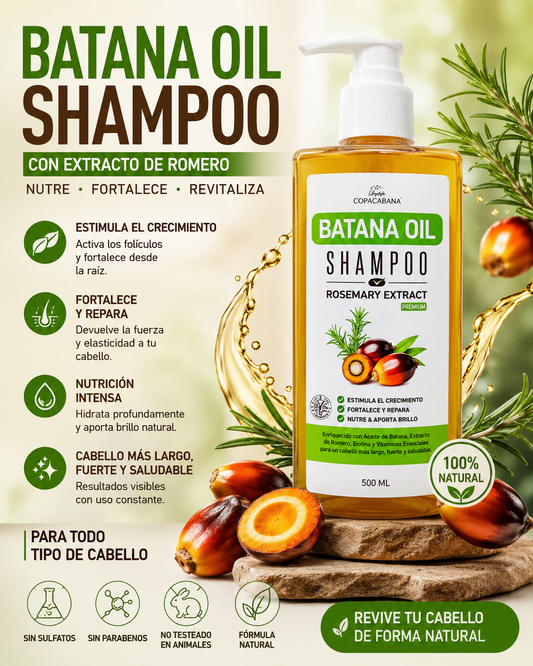 ¡NUEVO! Shampoo de Batana Premium 🌿 Recupera Tu Cabello Más Fuerte, Brillante y Lleno de Vida ✨