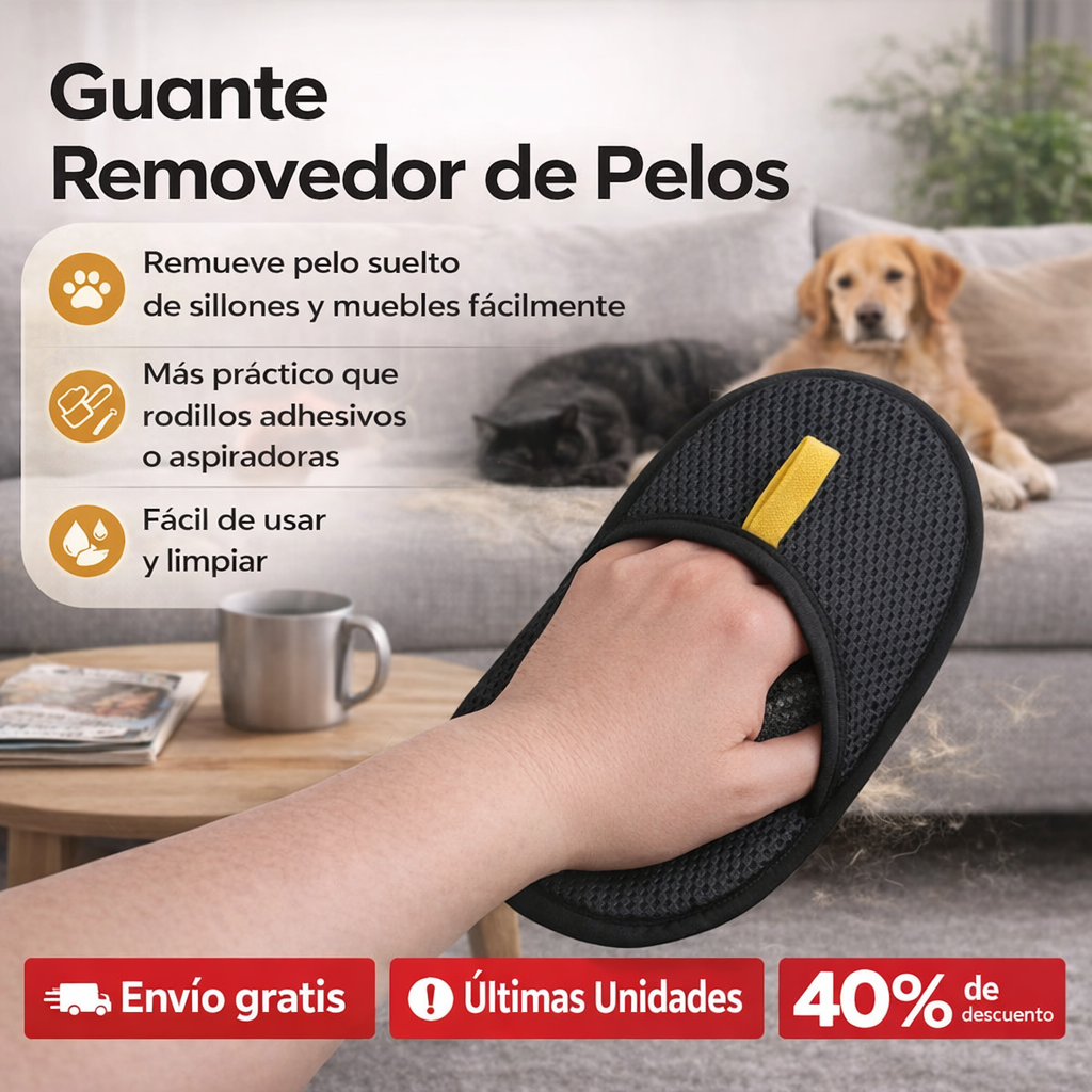 Guante Removedor de Pelo Mascota