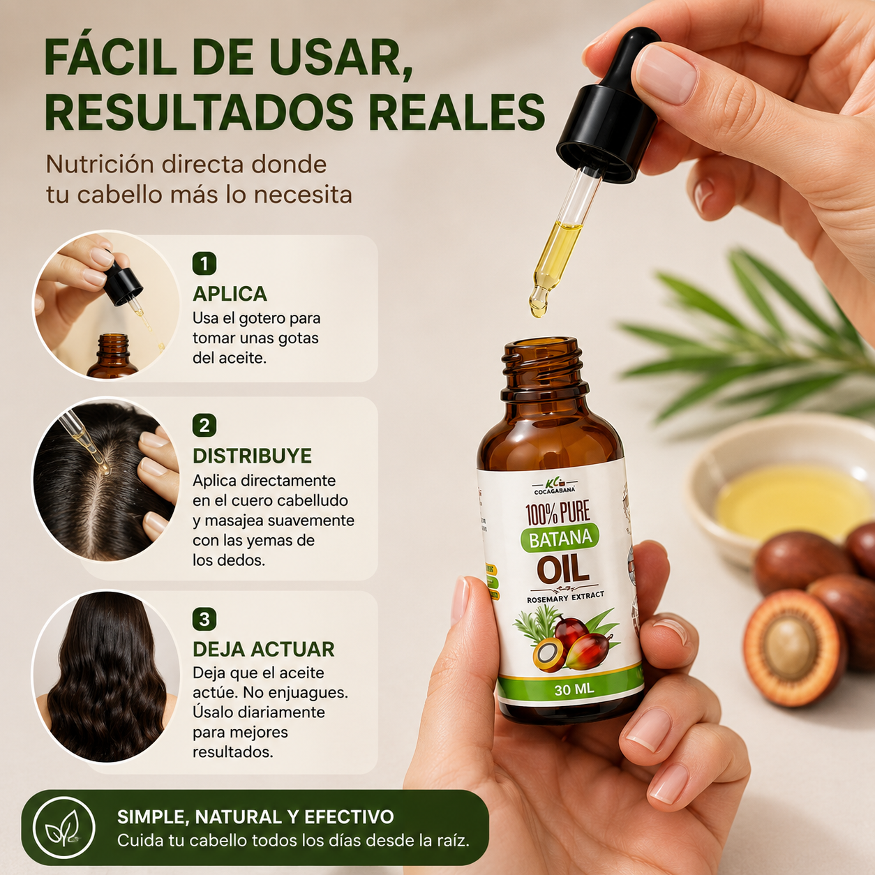 ACEITE DE BATANA - Hidratación y Crecimiento Cabello 30 ml