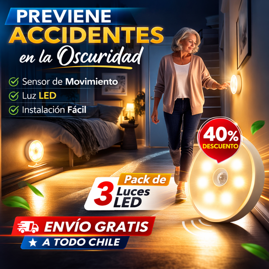 3x1 Luz LED con sensor de movimiento