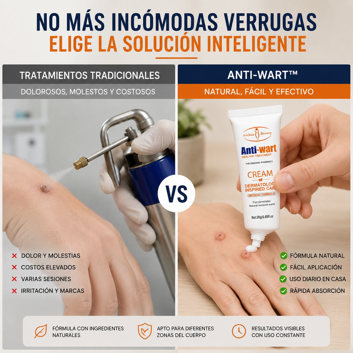 AntiWart™ - Elimina Verrugas y Lunares de forma Natural