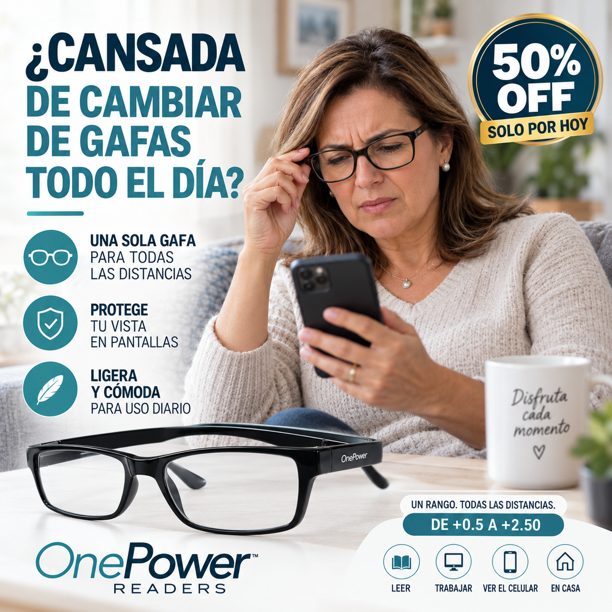 Lentes One Power ORIGINAL – Visión Clara y Descanso Visual al Instante