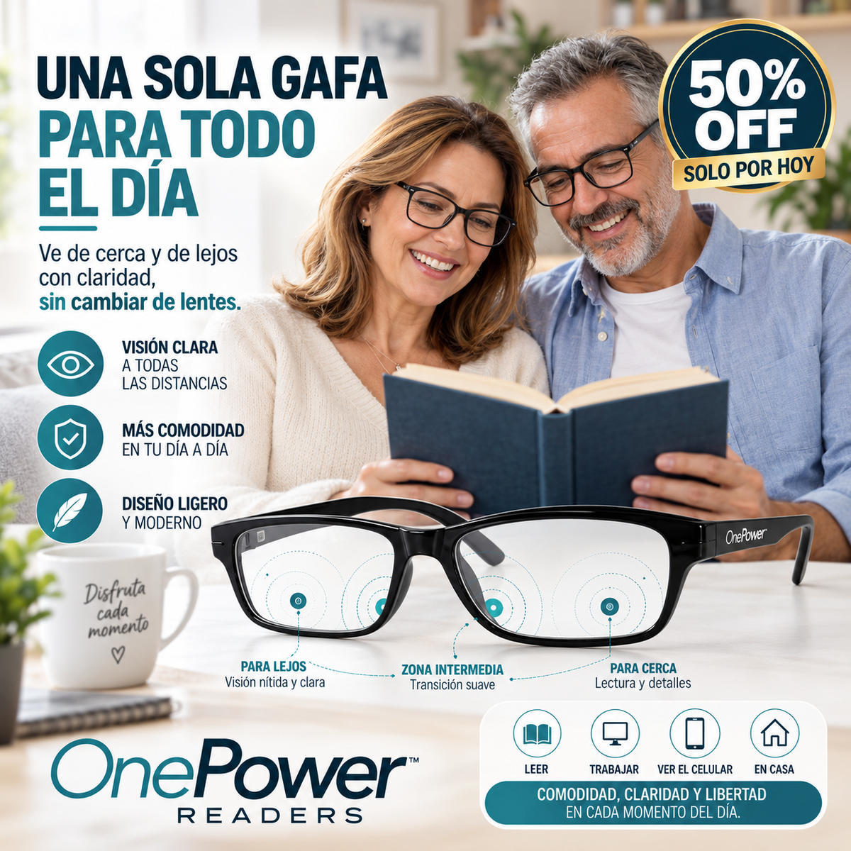 Lentes One Power ORIGINAL – Visión Clara y Descanso Visual al Instante