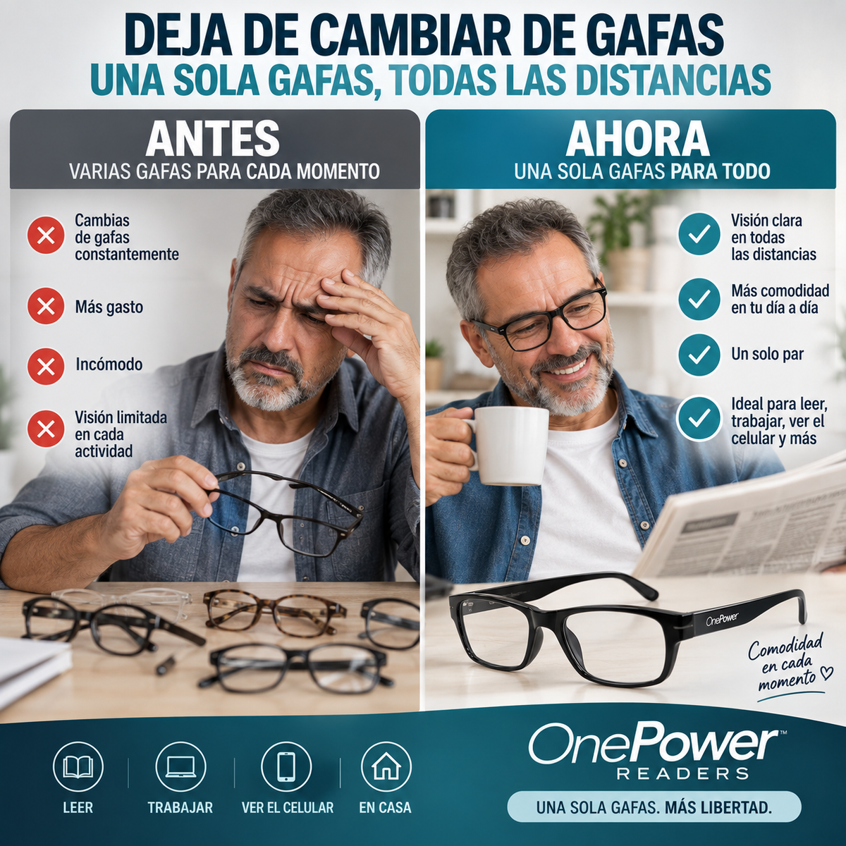 Lentes One Power ORIGINAL – Visión Clara y Descanso Visual al Instante