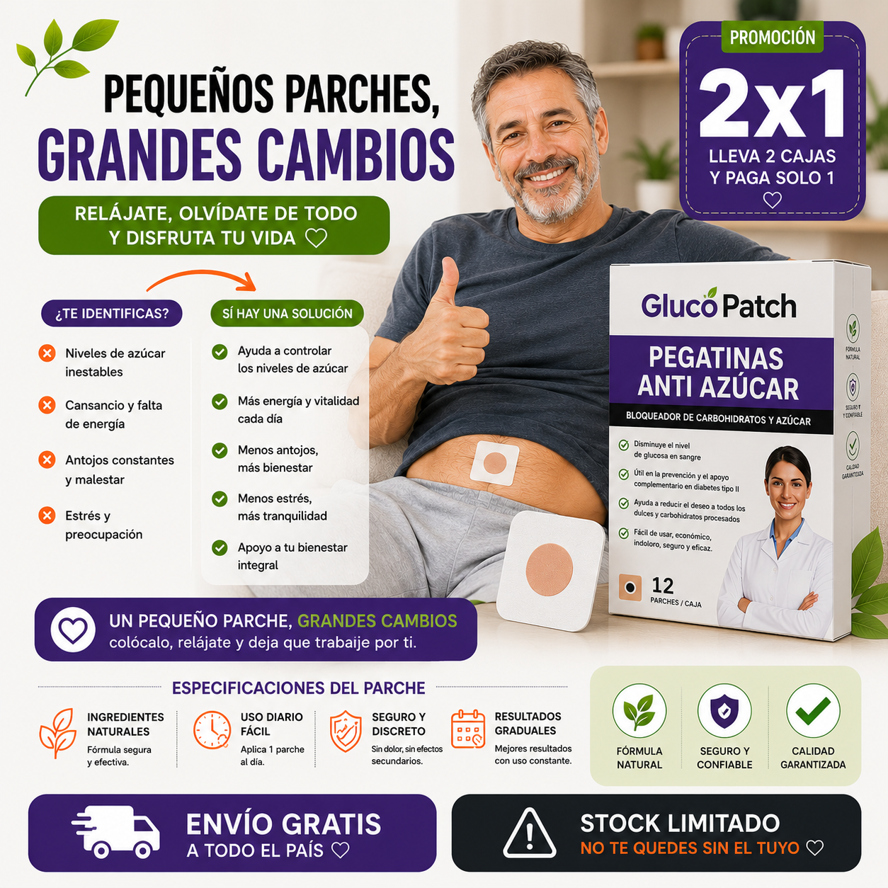 GlucoPatch™ - Parches control de azúcar - Oferta Especial 2x1