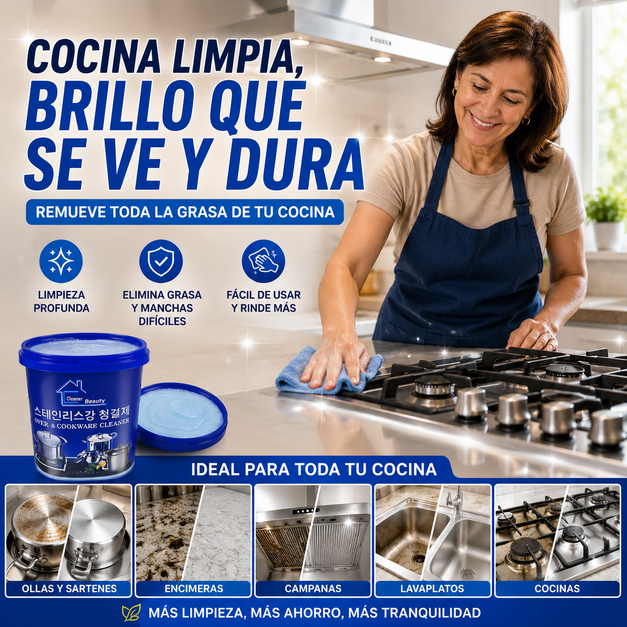 BrillaFácil™ – Pasta Mágica Antigrasa 3 en 1