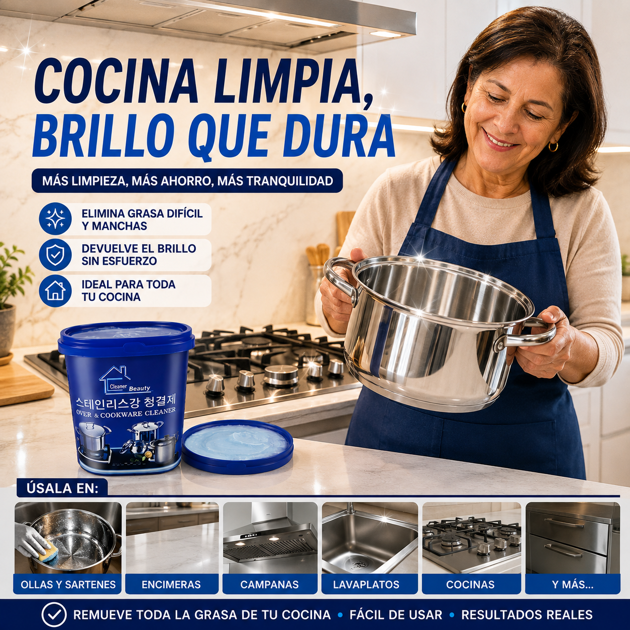 BrillaFácil™ – Pasta Mágica Antigrasa 3 en 1