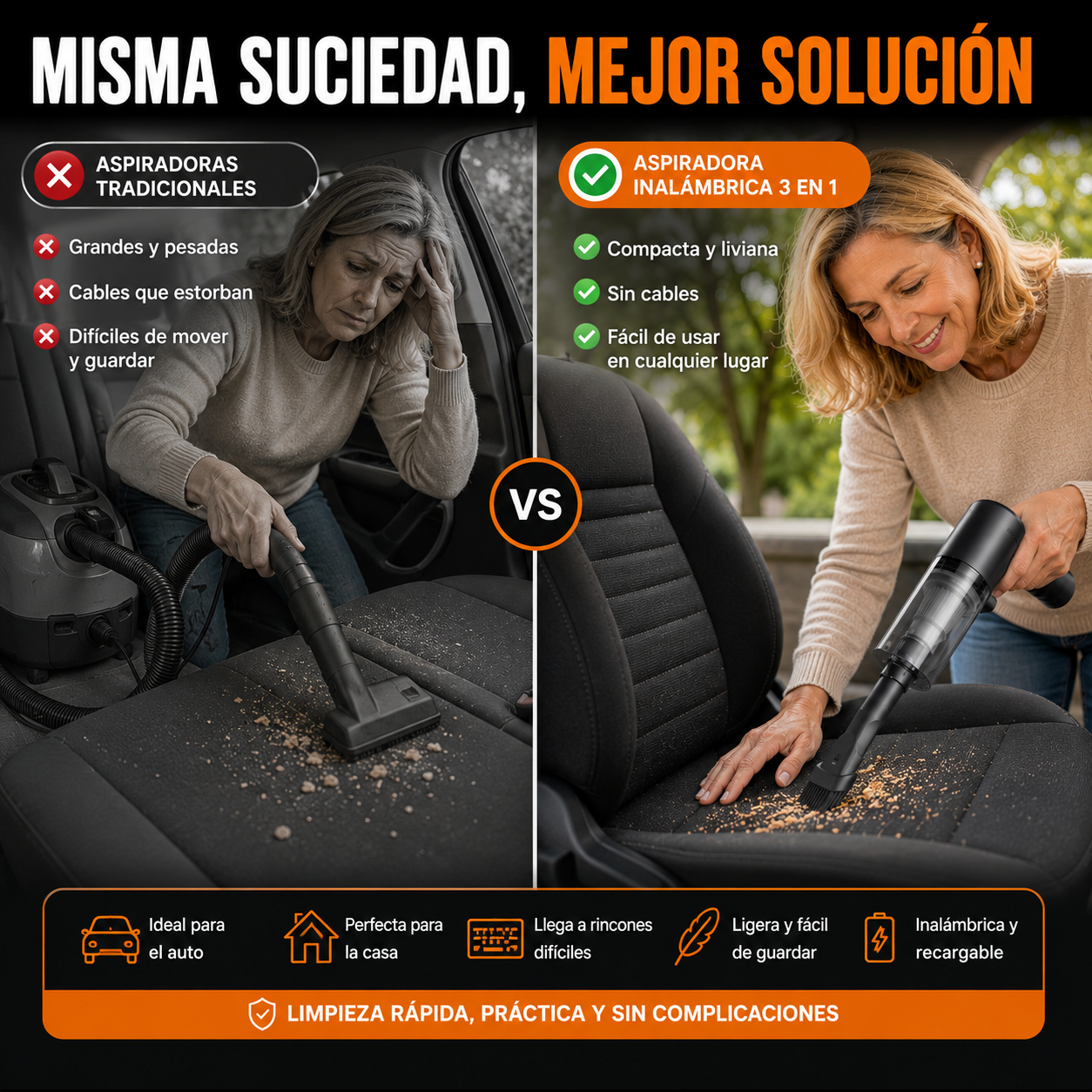 TurboVac Pro™ – Potencia de limpieza donde la necesites