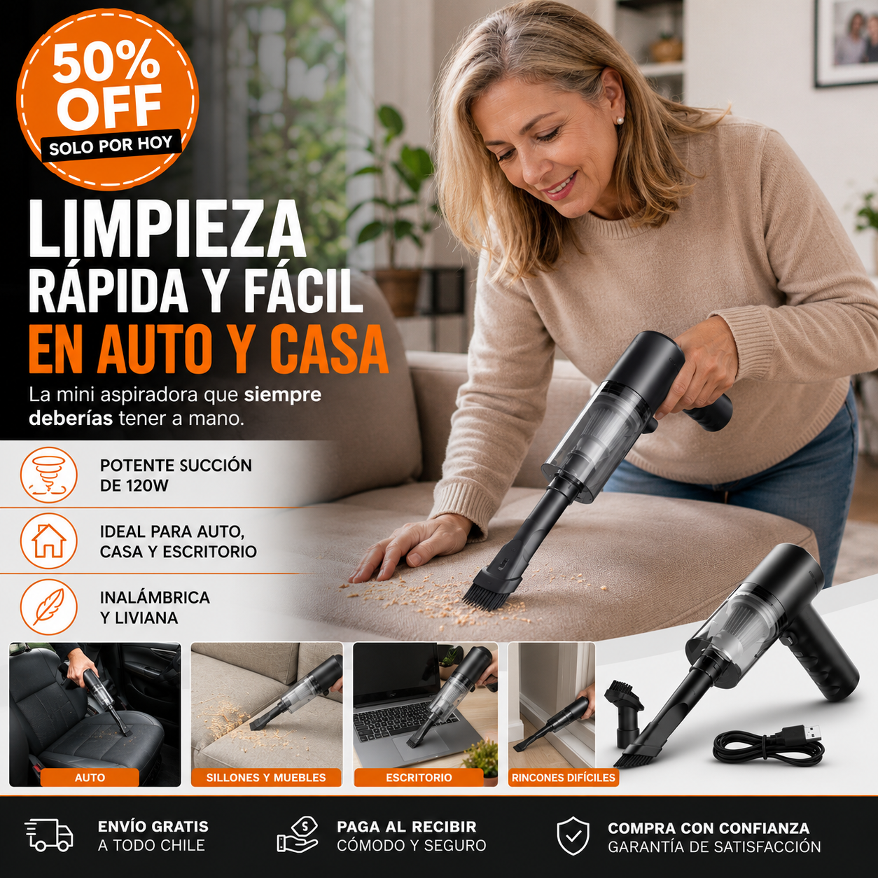 TurboVac Pro™ – Potencia de limpieza donde la necesites