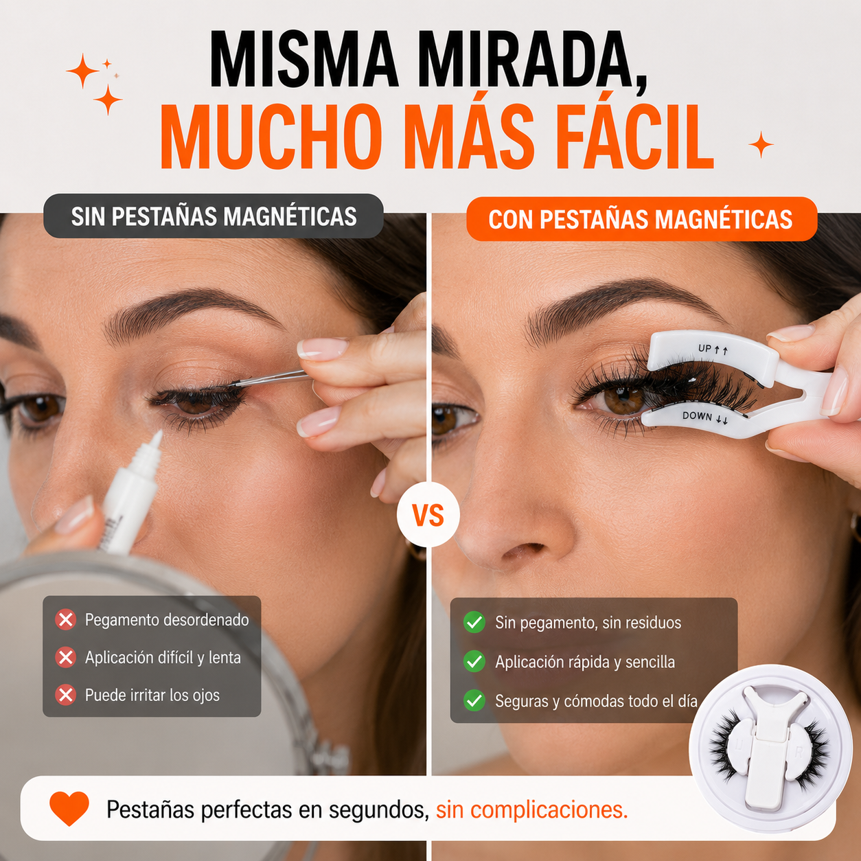 Kit de Pestañas Magnéticas - Volumen Intenso con Aplicador