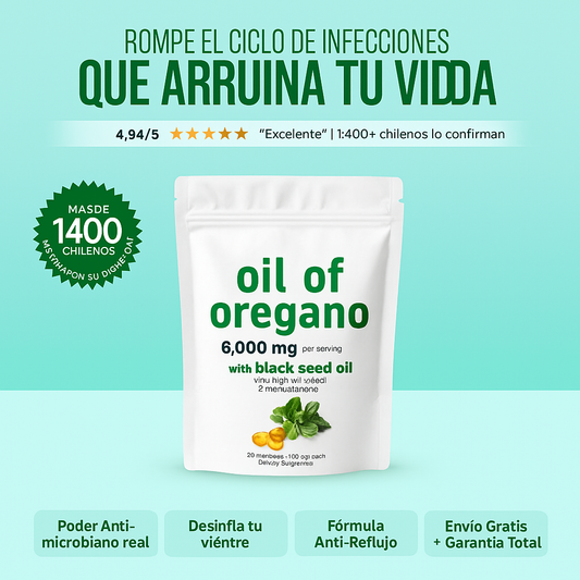 🌿Aceite De Orégano 6000 Mg 60 capsulas - Bienestar General Natural🌿